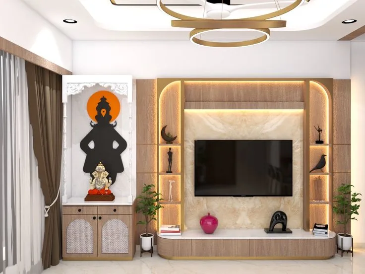 Full-wall entertainment panel interior Amravati